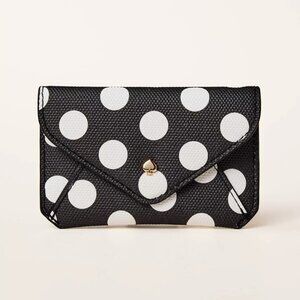 Kate Spade Black and White Polka Dot Clutch